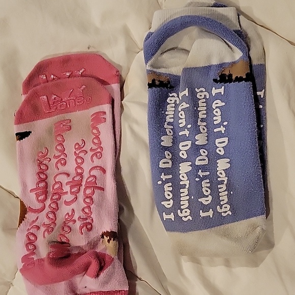 3 pairs Lazy Ones socks kids size med (1-4 shoe size) - Picture 2 of 2